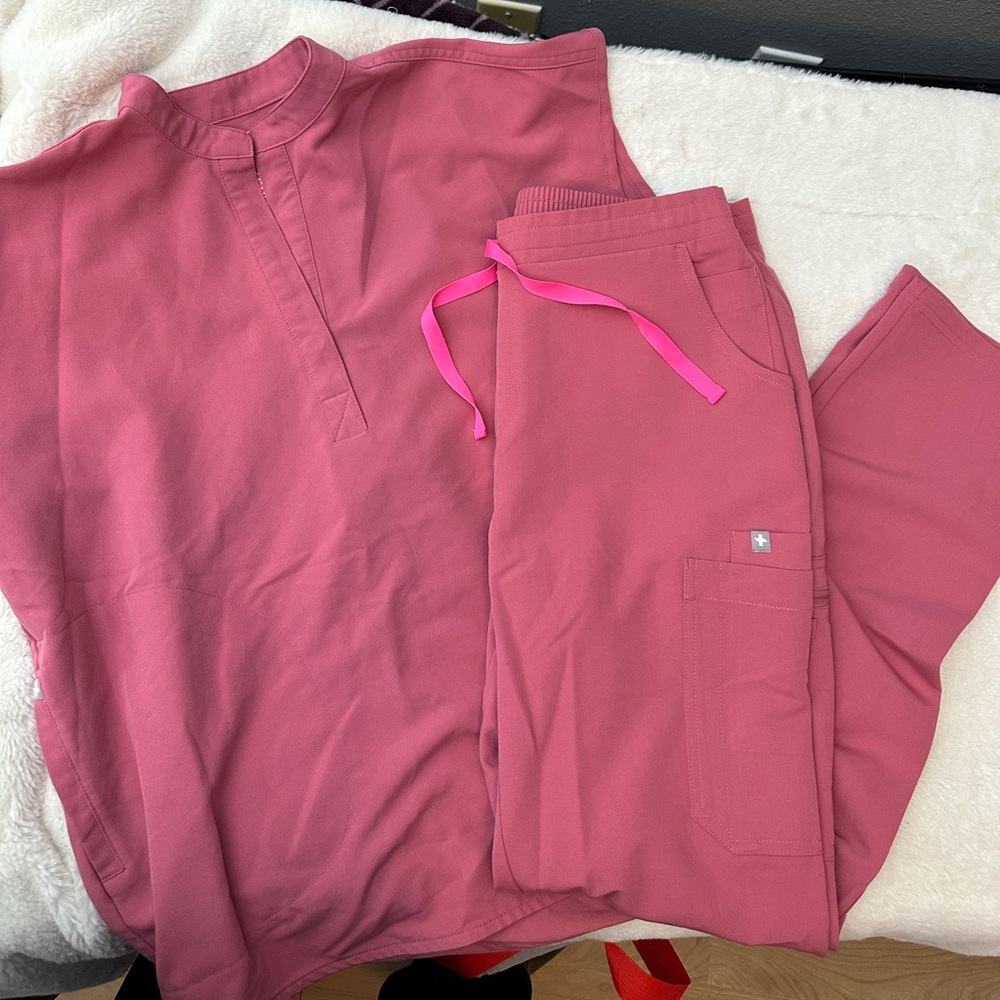 Figs Pink Track Pants & Joggers